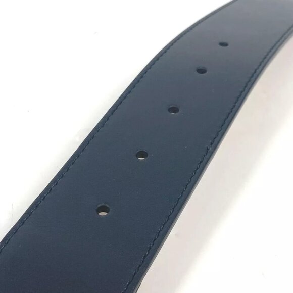 GUCCI GG interlocking G Belt Accessories belt Leather/Canvas Navy/Red - Picture 8 of 12